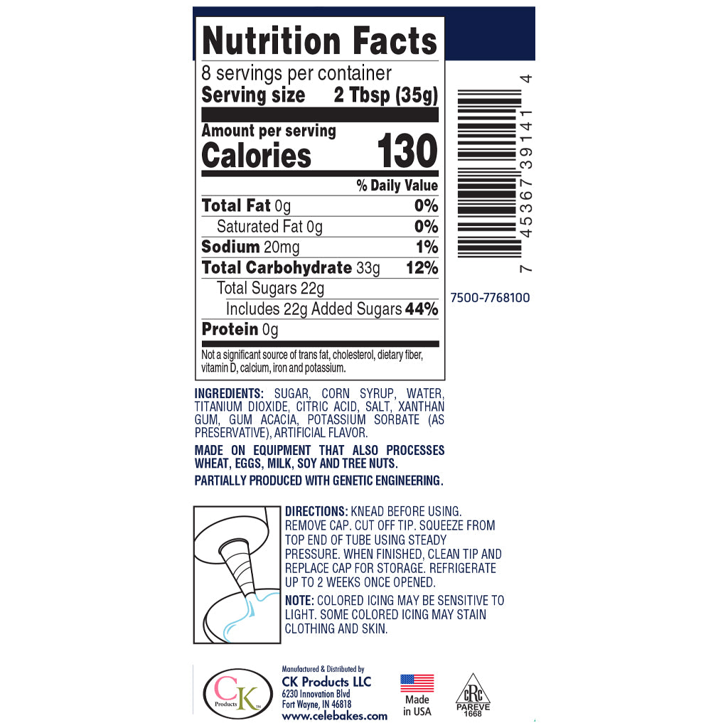 Celebakes White Cookie Icing, 10 oz - Papagino Foods Inc.