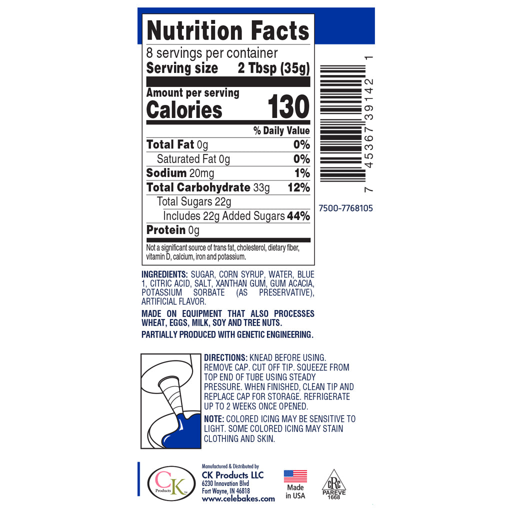 Celebakes Blue Cookie Icing, 10 oz - Papagino Foods Inc.