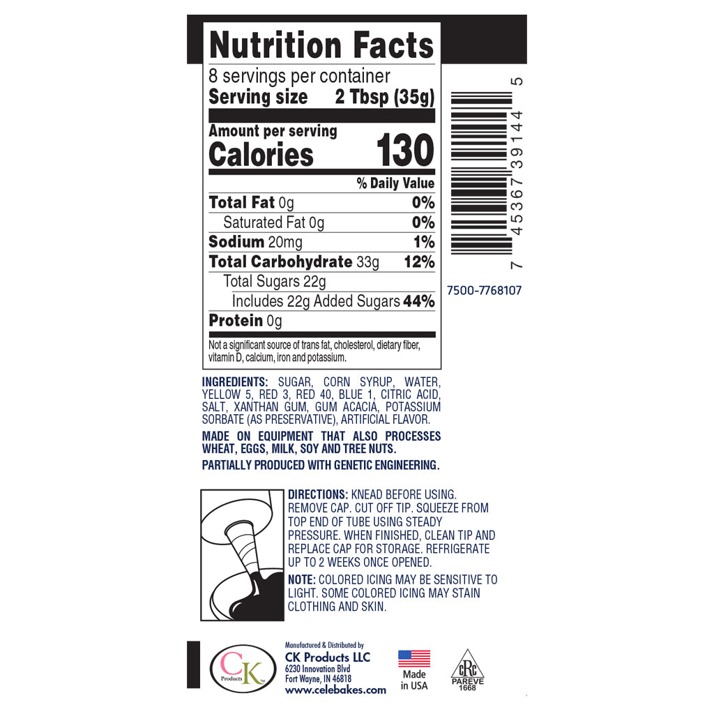 Celebakes Black Cookie Icing, 10 oz - Papagino Foods Inc.