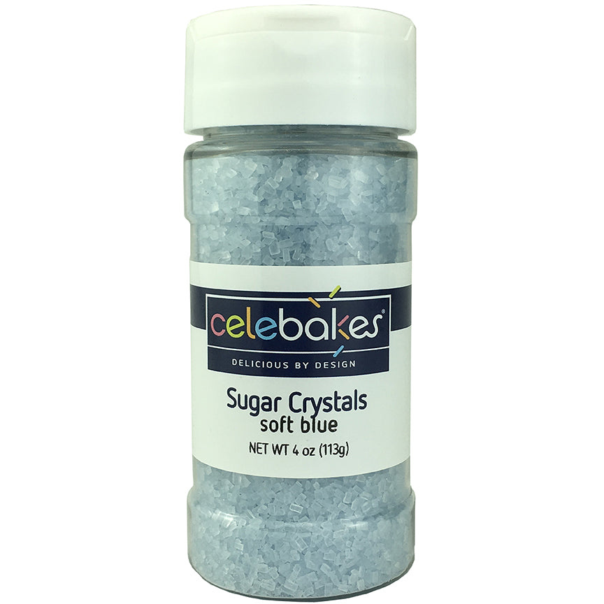 Celebakes Soft Blue Sugar Crystals, 4 oz. Product #7500-785049 - Papagino Foods Inc.