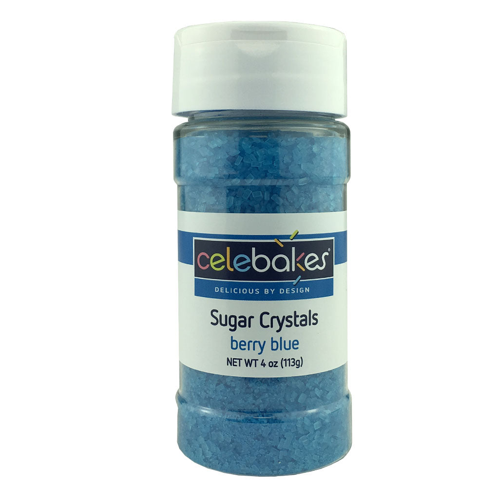 Celebakes Berry Blue Sugar Crystals, 4 oz. Product #7500-78504B - Papagino Foods Inc.