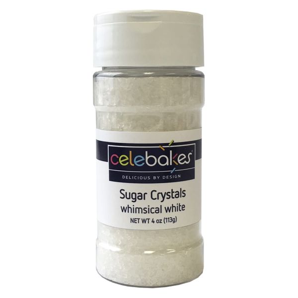 Whimsical White Sugar Crystals, 4 oz. Product #7500-78504W - Papagino Foods Inc.