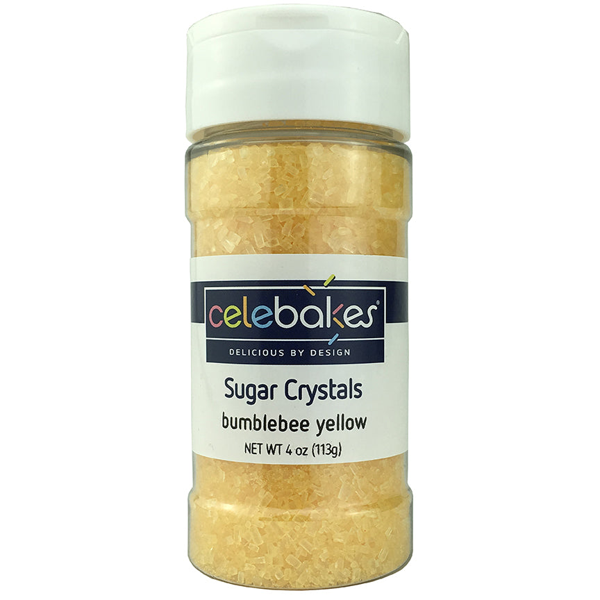 Celebakes Bumblebee Yellow Sugar Crystals, 4 oz. Product #7500-78504Y - Papagino Foods Inc.