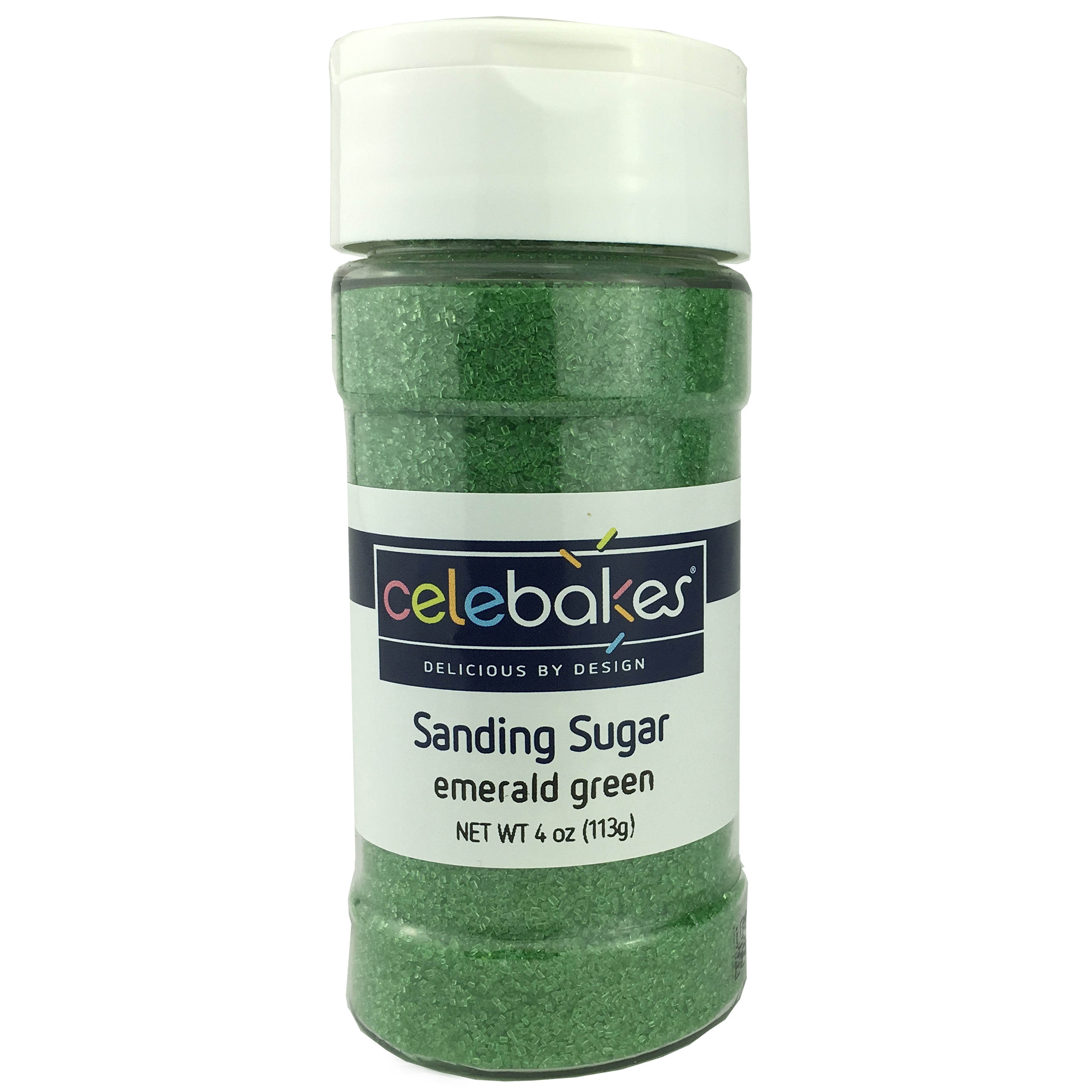 Celebakes Emerald Green Sanding Sugar, 4 oz Product #7500-7850513 - Papagino Foods Inc.