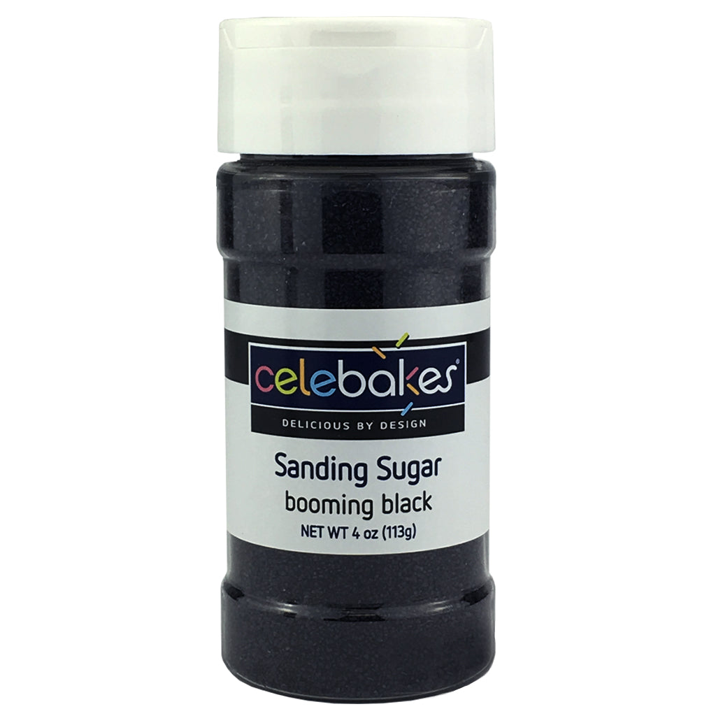 Celebakes Booming Black Sanding Sugar, 4 oz. - Papagino Foods Inc.