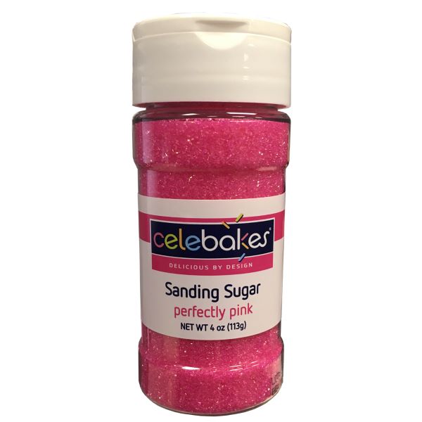 Perfectly Pink Sanding Sugar, 4 oz Product # 7500-78505P - Papagino Foods Inc.