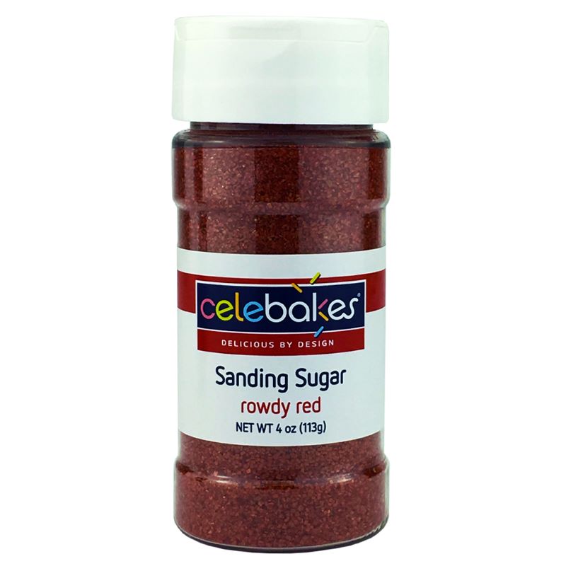 Rowdy Red Sanding Sugar, 4 oz - Papagino Foods Inc.