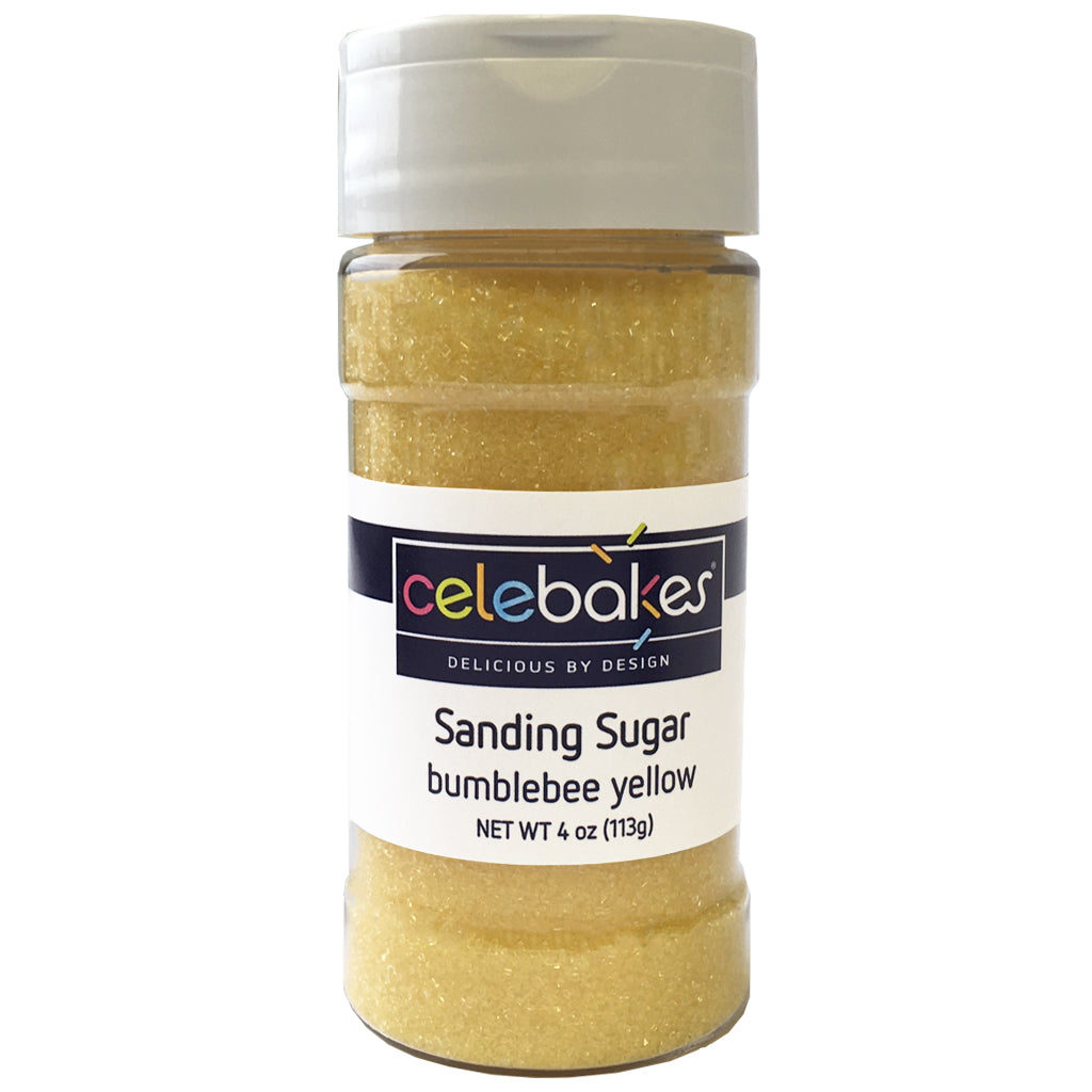 Celebakes Bumblebee Yellow Sanding Sugar, 4 oz. Product #7500-78505Y - Papagino Foods Inc.