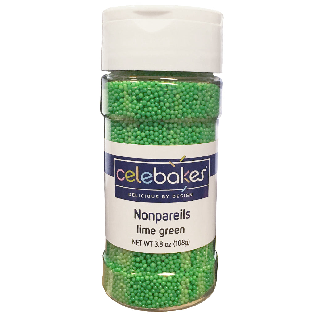 Lime Green Nonpareils, 3.8 oz Product #7500-78520I - Papagino Foods Inc.