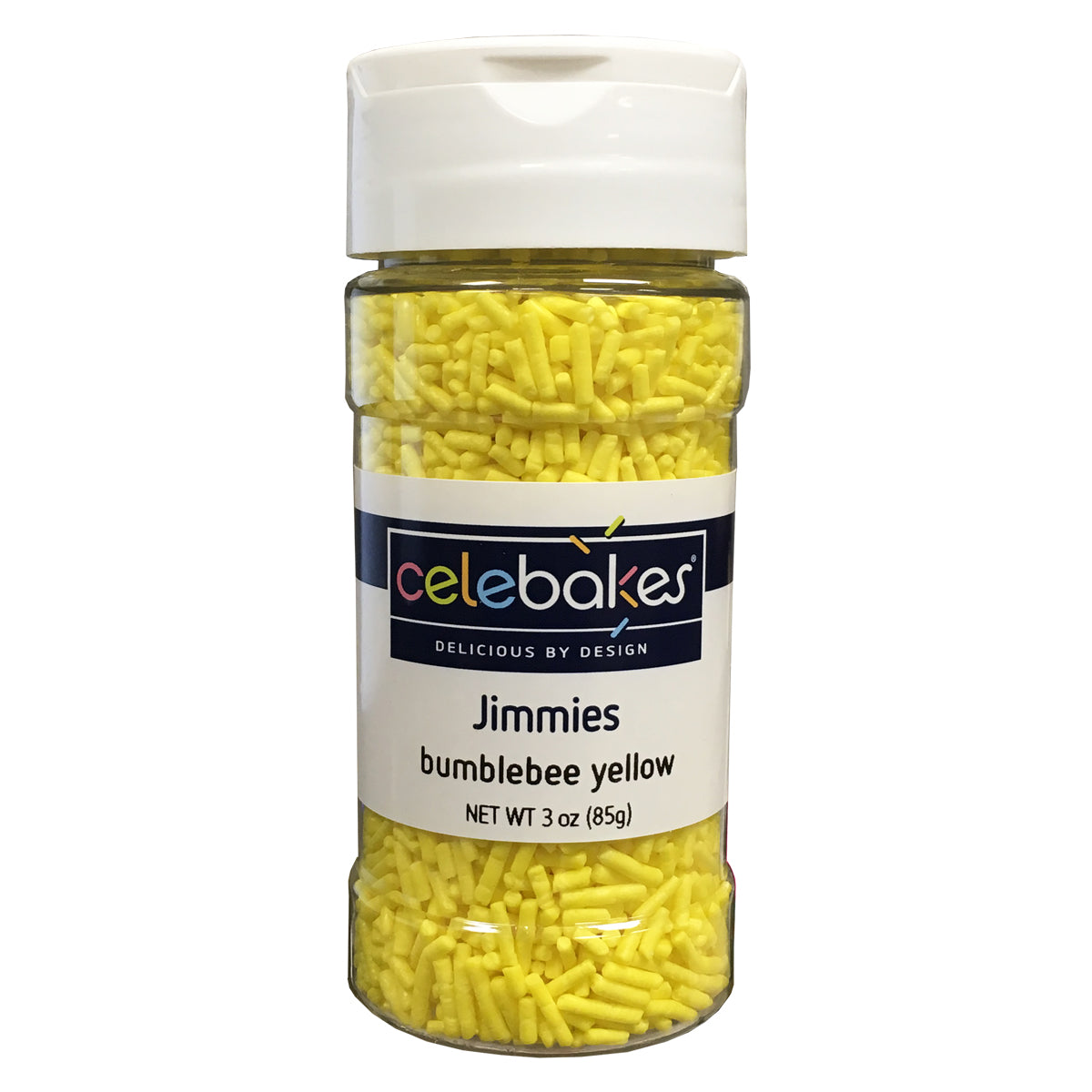 Celebakes Bumblebee Yellow Jimmies, 3 oz. Product #7500-78530Y - Papagino Foods Inc.