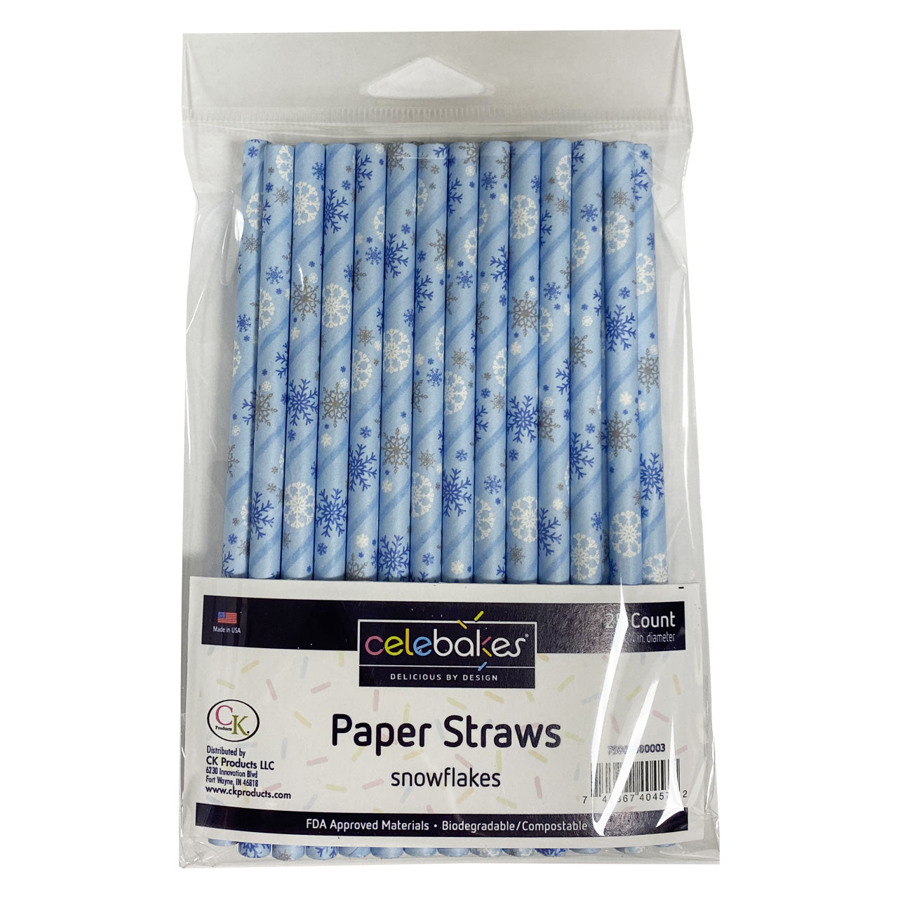 Celebakes Snowflakes Cake Pop Sticks, 6" Product #7500-880003 - Papagino Foods Inc.