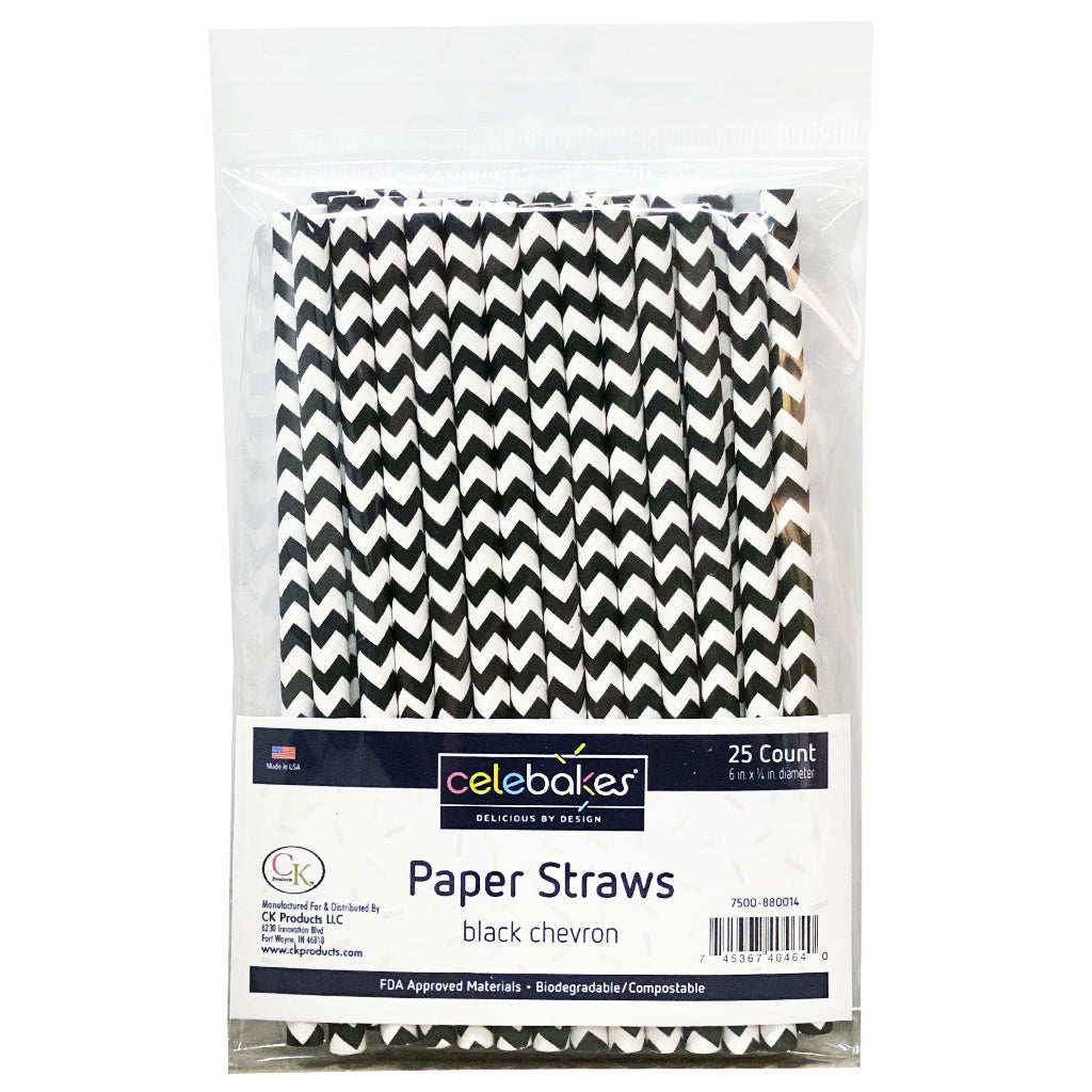 Celebakes Chevron Black Cake Pop Sticks, 6" Product #7500-880014 - Papagino Foods Inc.
