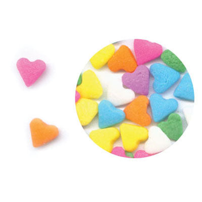 Multi -Coloured Hearts Edible Confetti 100 gms - Papagino Foods Inc.
