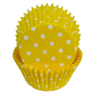 YELLOW POLKA DOT BAKING CUPS /500 Product #85-31700 - Papagino Foods Inc.
