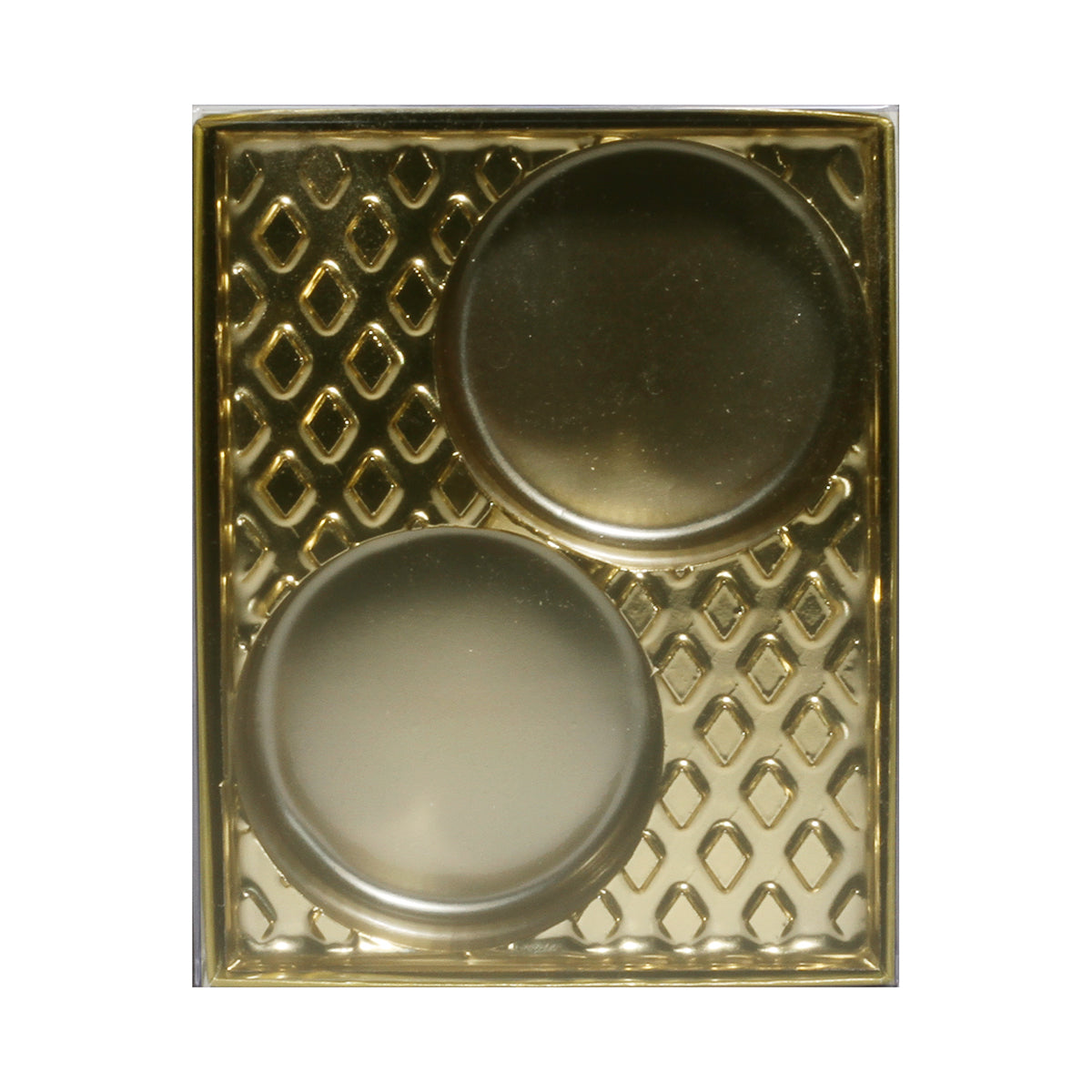 Cookie / Truffle 2 Cavity Gold Candy Insert Box - Papagino Foods Inc.