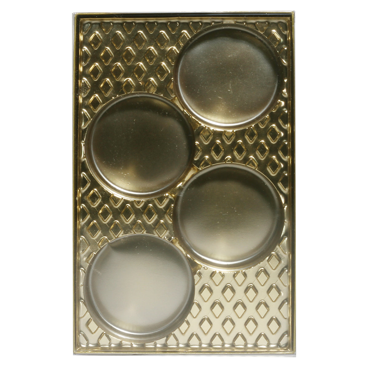 Cookie / Truffle 4 Cavity Gold Candy Insert Box - Papagino Foods Inc.