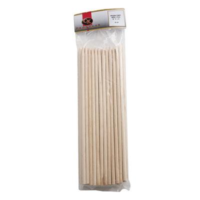 Wooden Candy Apple Sticks 10" x 1/4" / 50 pieces #88-68 - Papagino Foods Inc.