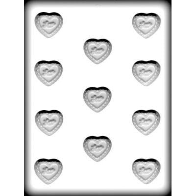 Filigree Heart 1⅜" Hard Candy Mold # 8H-1017 - Papagino Foods Inc.