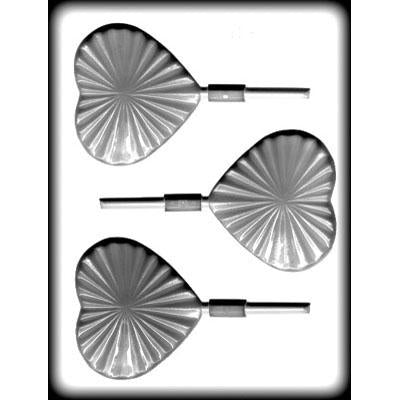 Sunburst Heart Sucker Hard Candy Mold # 8H-1223 - Papagino Foods Inc.