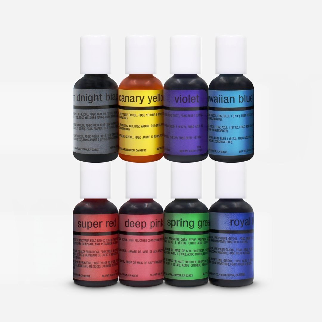 Chefmaster Airbrush 8 Colors Kit (# 3088) 0.64 OZ (20 ml) - Papagino Foods Inc.