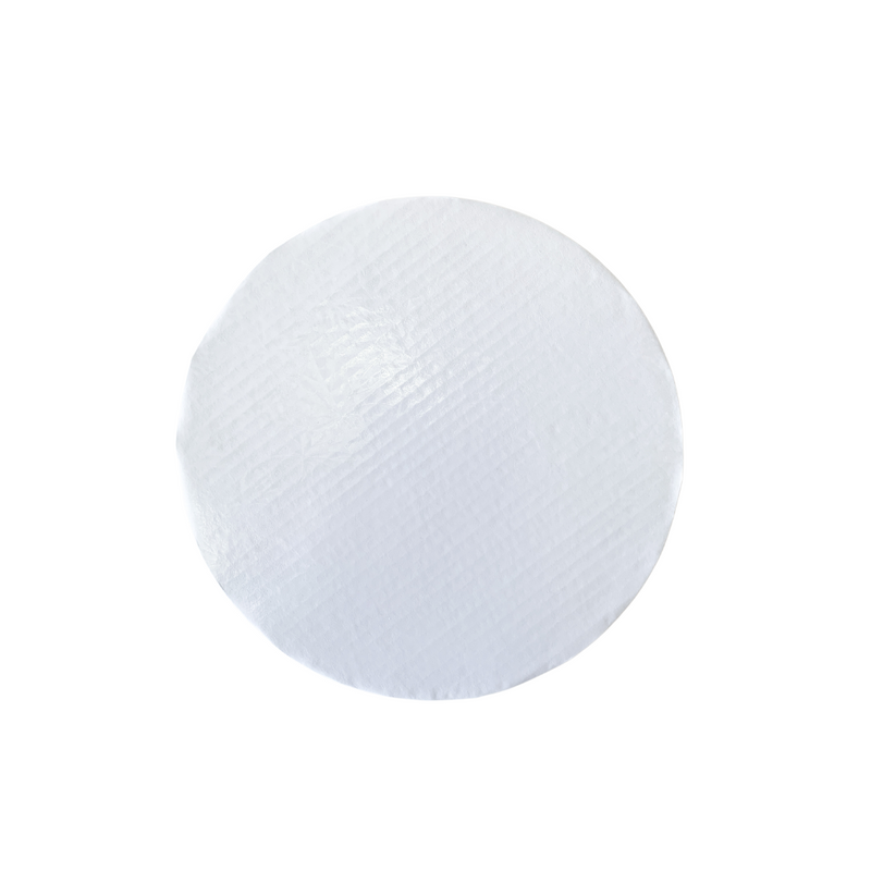 8" Round White Cake Board Embossed 1/4"  (12 Pieces)