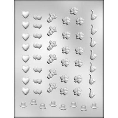 Valentine / St Patrick's Assortment Chocolate Mold # 90-1107 - Papagino Foods Inc.