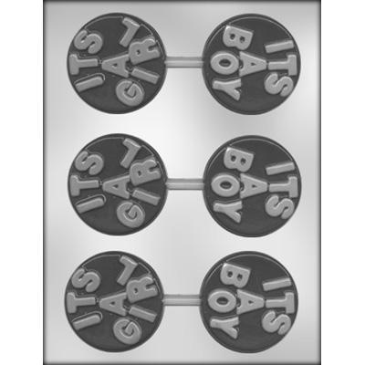 IT'S A BOY / GIRL SUCKER CHOCOLATE MOLD Product #90-11521 - Papagino Foods Inc.