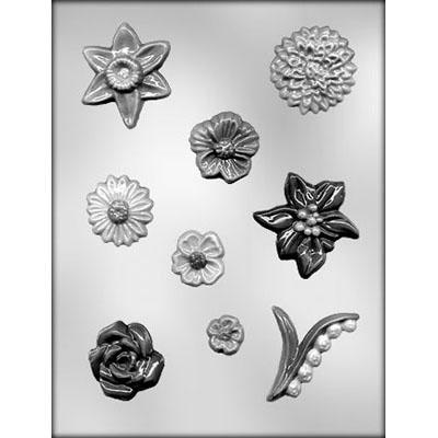 ASSORTED FLOWER CHOCOLATE MOLD Product #90-13043 - Papagino Foods Inc.