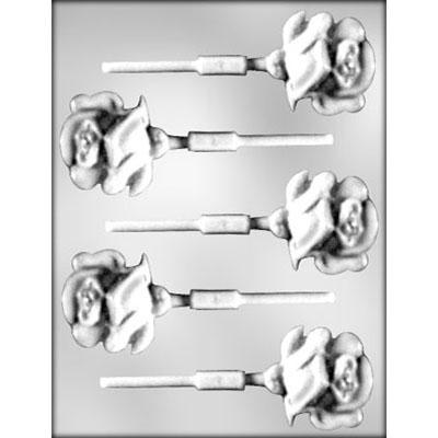 ROSE 2¼" SUCKER CHOCOLATE MOLD Product #90-13120 - Papagino Foods Inc.