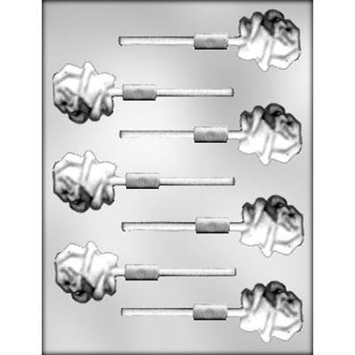 ROSE 1½" SUCKER CHOCOLATE MOLD Product #90-13121 - Papagino Foods Inc.