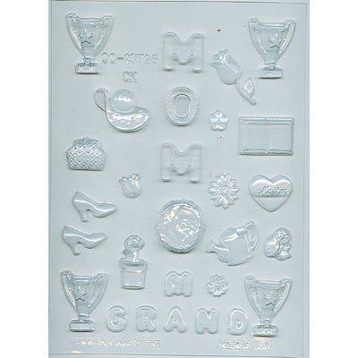 1/2-1 1/2" WOMEN ACCESSORIES CHOCOLATE MOLD Product #90-13795 - Papagino Foods Inc.