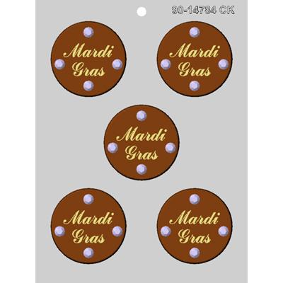 Mardi Gras Medallion 2½" Chocolate Mold # 90-14784 - Papagino Foods Inc.