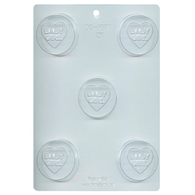 Baby Girl Round Sandwich Cookie Chocolate Mold # 90-16115 - Papagino Foods Inc.