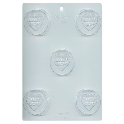 Baby Boy Round Sandwich Cookie Chocolate Mold # 90-16116 - Papagino Foods Inc.
