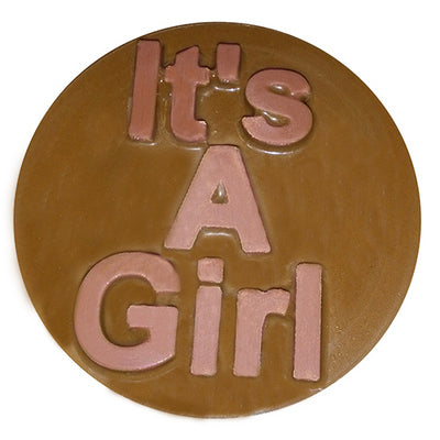 It's A Girl Round Sandwich Cookie Chocolate Mold #90-16117 - Papagino Foods Inc.