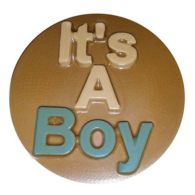 It's A Boy Round Sandwich Cookie Chocolate Mold #90-16118 - Papagino Foods Inc.