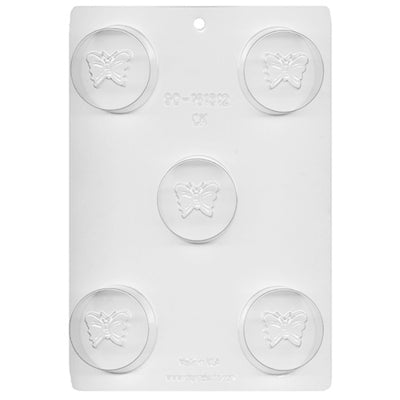 Butterflies Round Sandwich Cookie Chocolate Mold #90-161312 - Papagino Foods Inc.