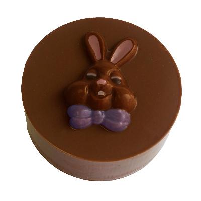 CHUBBY BUNNY ROUND SANDWICH COOKIE CHOCOLATE MOLD Product #90-16204 - Papagino Foods Inc.