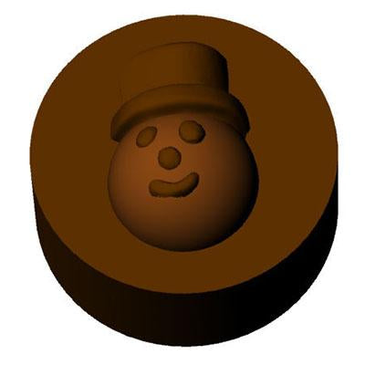 Snowman Head Round Sandwish Cookie Chocolate Mold # 90-16401 - Papagino Foods Inc.