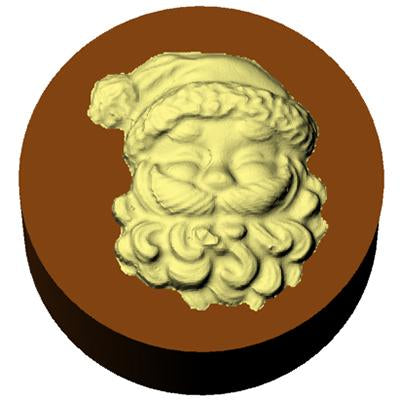 SANTA FACE ROUND SANDWICH COOKIE CHOCOLATE MOLD # 90-16404 - Papagino Foods Inc.