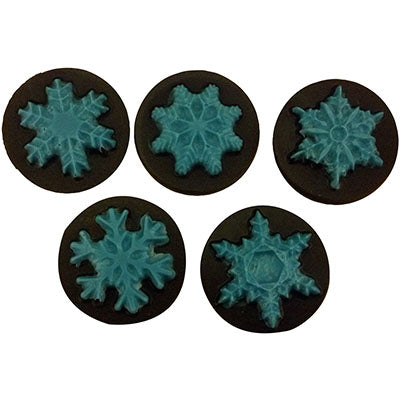 Snowflakes Round Sandwich Cookie Chocolate Mold # 90-16405 - Papagino Foods Inc.