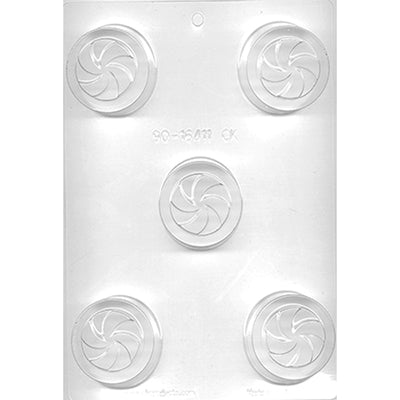 Peppermint Candy Round Sandwich Cookie Chocolate Mold # 90-16411 - Papagino Foods Inc.