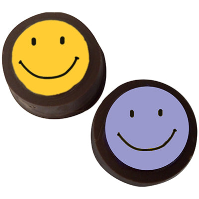 Happy Face Round Sandwich Cookie Chocolate Mold # 90-16801 - Papagino Foods Inc.