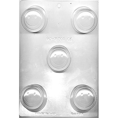 Happy Face Round Sandwich Cookie Chocolate Mold # 90-16801 - Papagino Foods Inc.