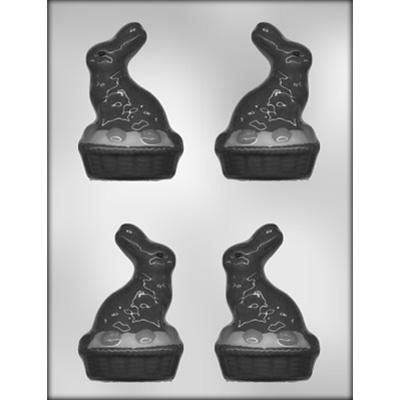BUNNY ON BASKET 3D CHOCOLATE MOLD Product #90-2322 - Papagino Foods Inc.