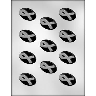 Awareness Ribbon Oval Chocolate Mold # 90-9097 - Papagino Foods Inc.