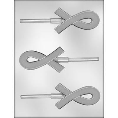 Awareness Ribbon 3⅜" Chocolate Mold # 90-9229 - Papagino Foods Inc.