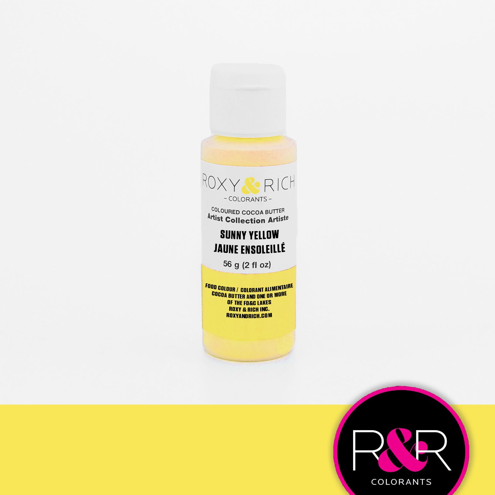 Roxy & Rich Cocoa Butter Sunny Yellow (# BC2-001) - 2 OZ - Papagino Foods Inc.