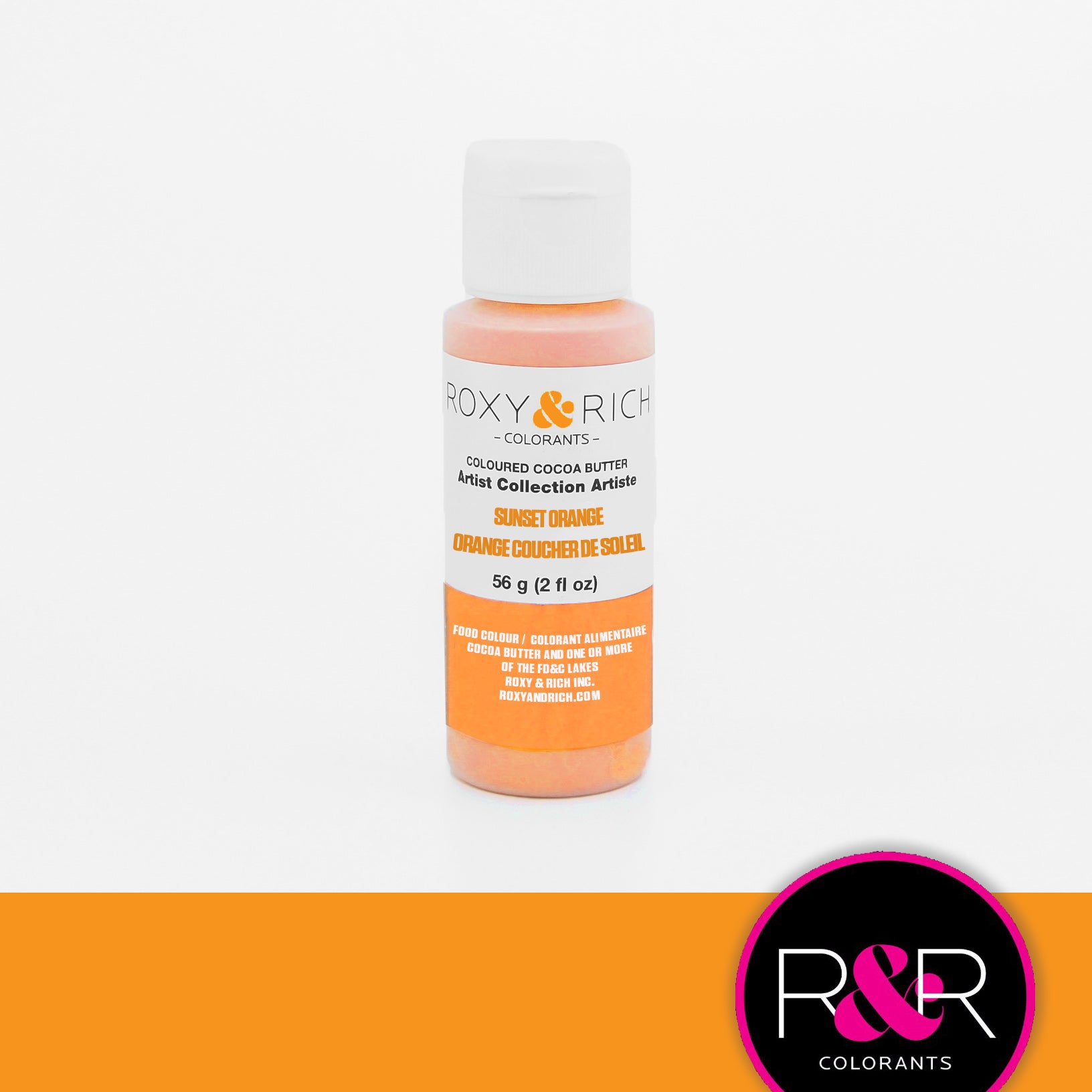 Roxy & Rich Cocoa Butter Sunset Orange (# BC2-002) - 2 OZ - Papagino Foods Inc.