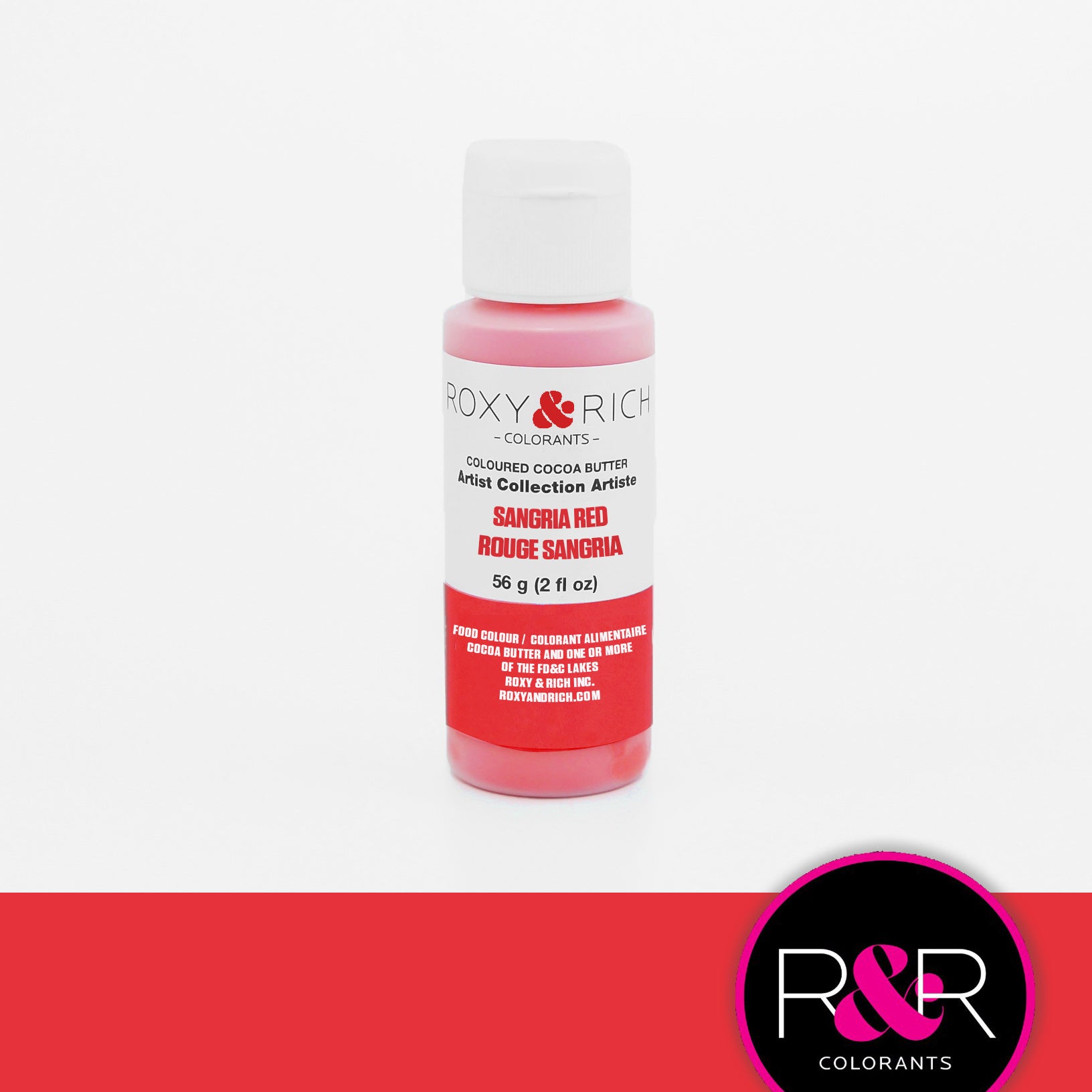 Roxy & Rich Cocoa Butter Sangria Red (# BC2-003) - 2 OZ - Papagino Foods Inc.